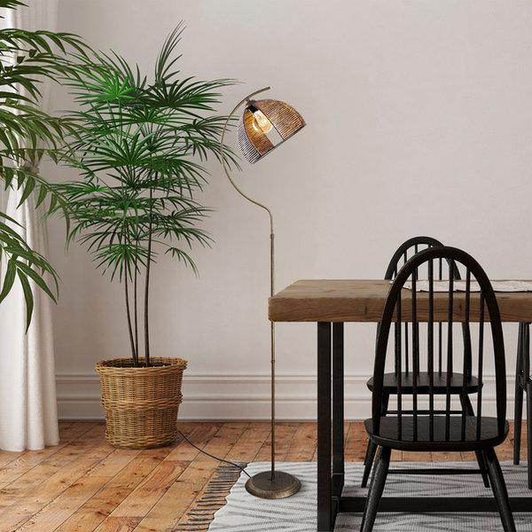 opviq BambooGlow Elegance Floor Lamp | Opviq