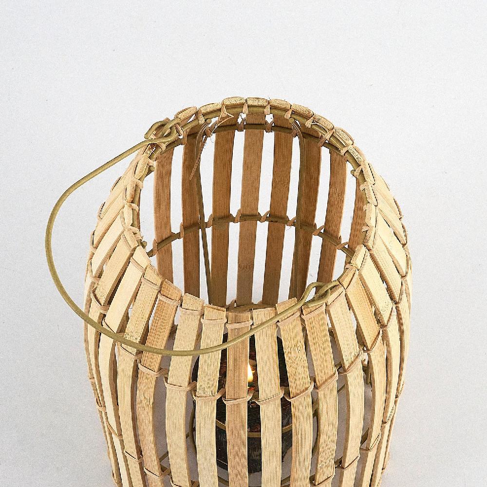 Opviq BambooGlow Oak Essence Candlestick | Opviq