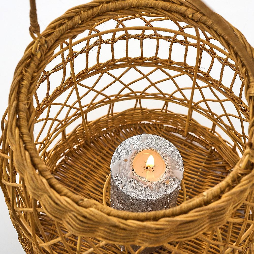 Opviq BambooGlow OakCandle Stand | Opviq