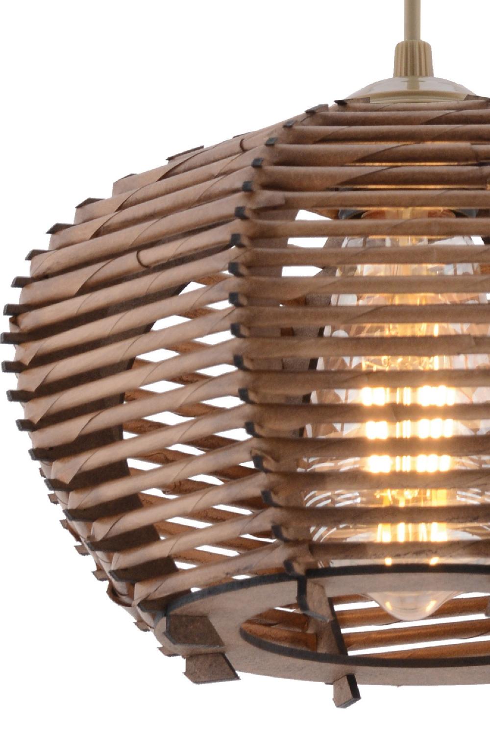 Opviq BambooGlow Wooden Chandelier Elegance | Opviq