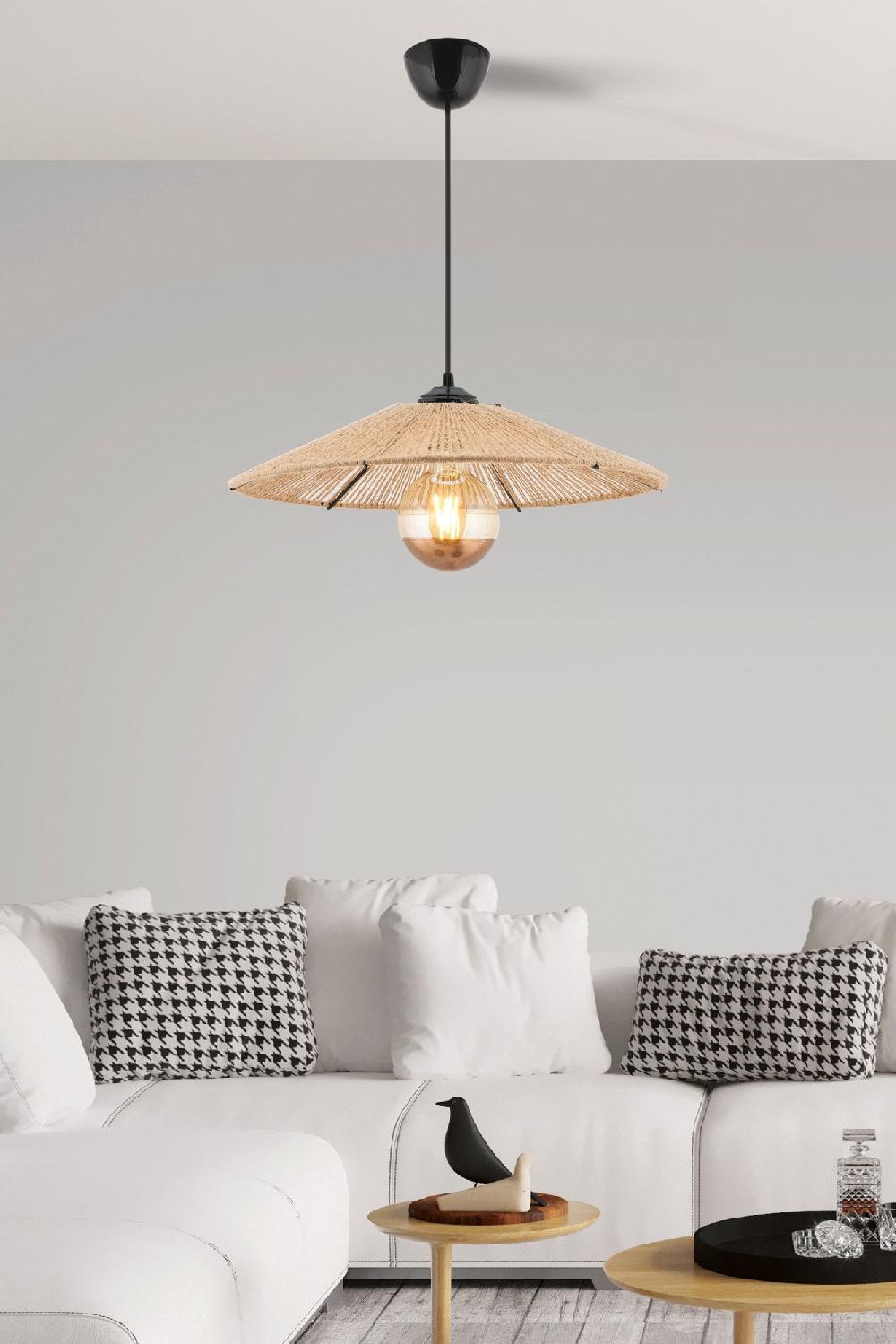 opviq Cameluxe JuteGlow Chandelier 40x40 cm | Opviq