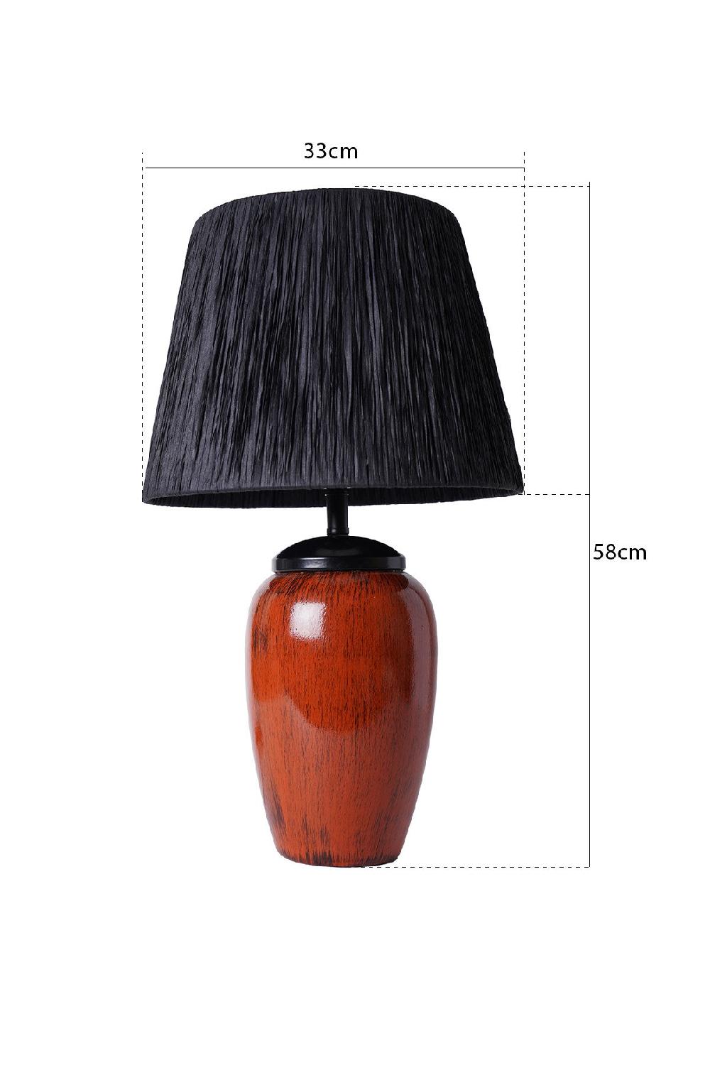 Opviq CeramiGlow Luxe: Rustic Red & Brown Lamp | Opviq
