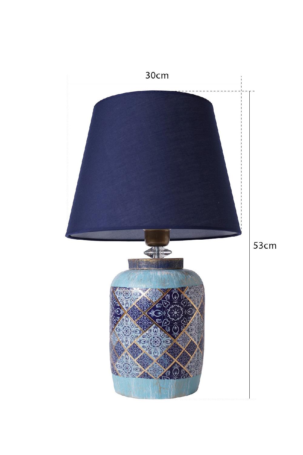 Opviq CeramiLuxe BlueGlow Table Lamp | Opviq