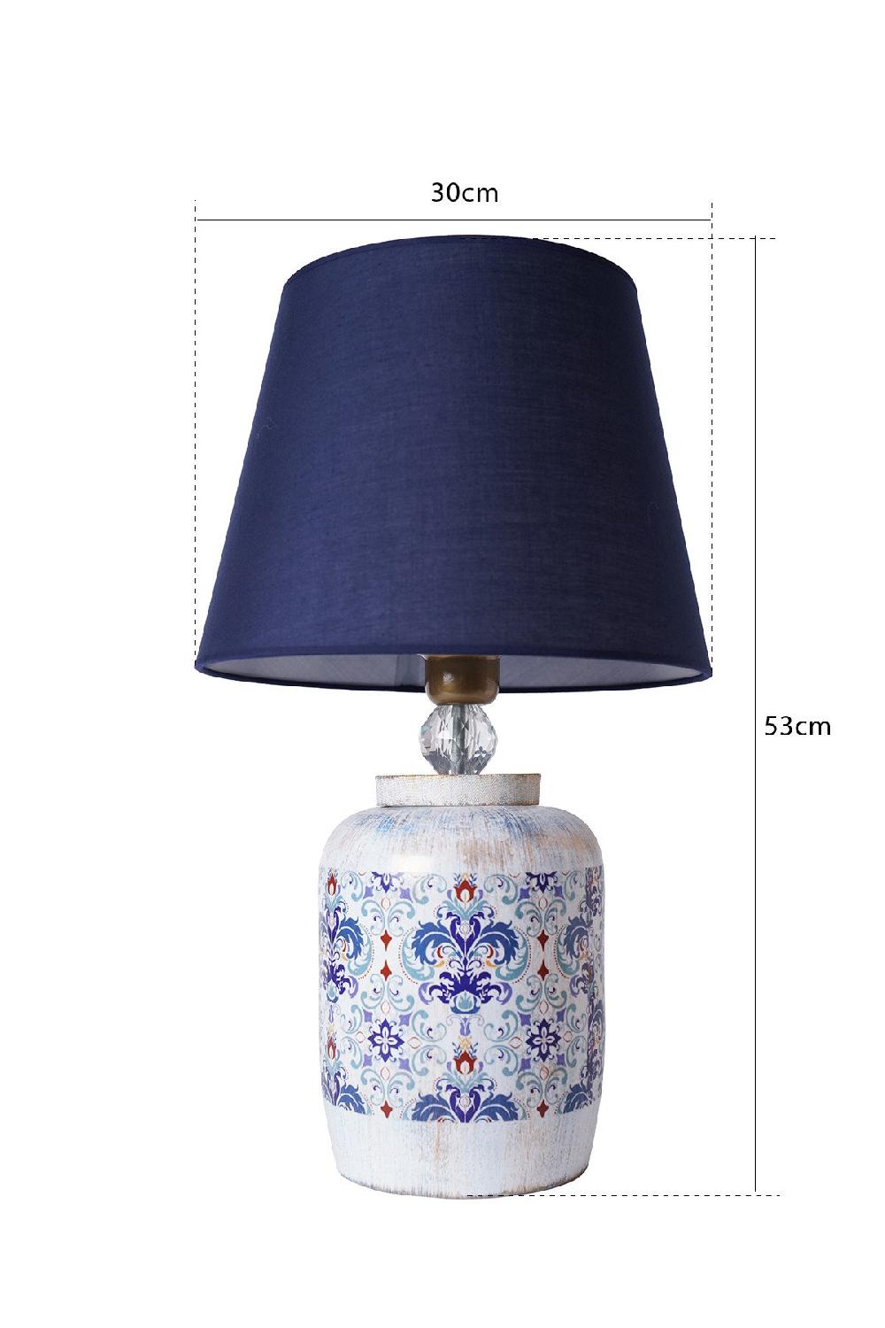 Opviq CeramiLuxe BlueGlow Table Lamp | Opviq