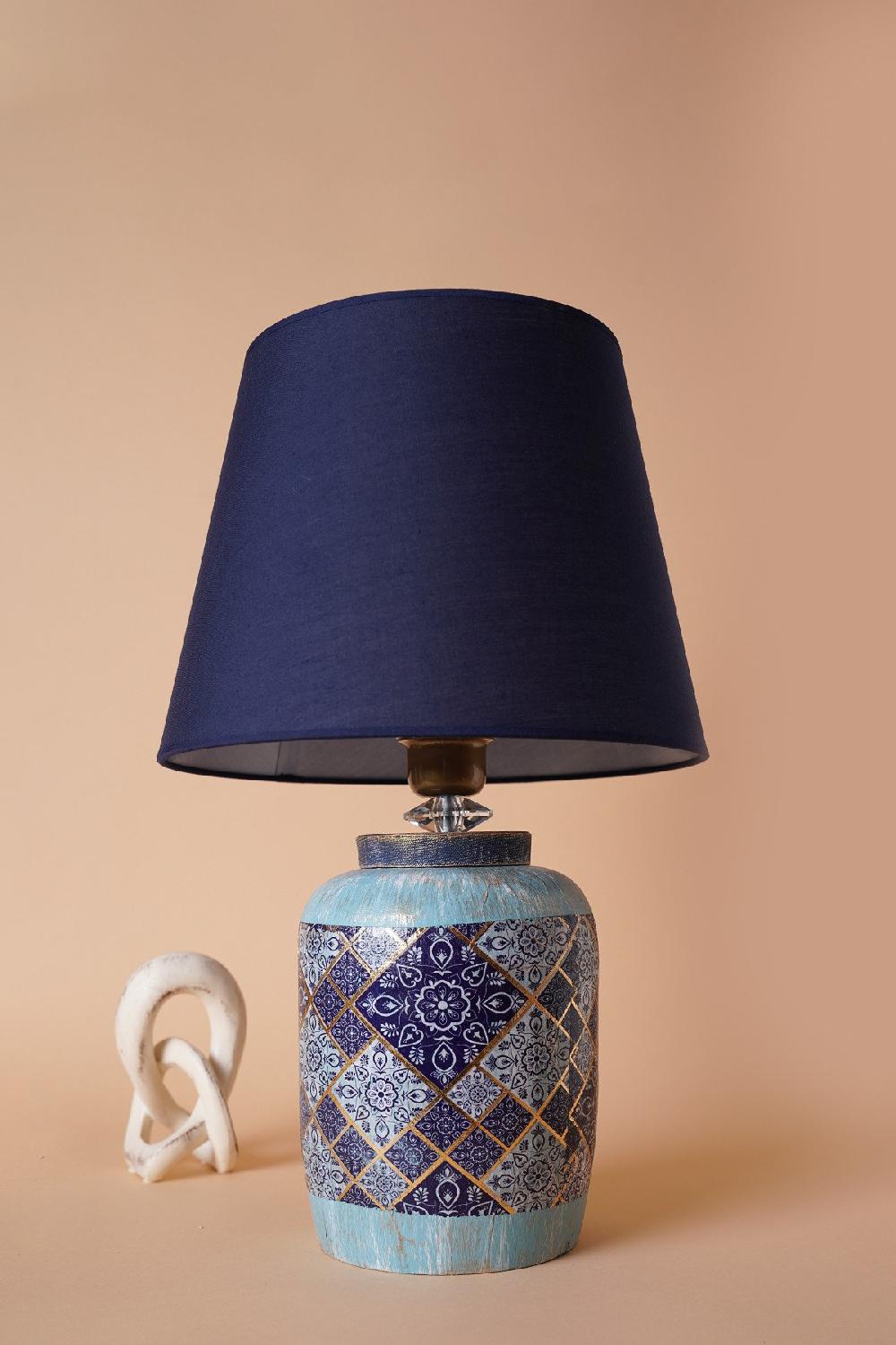 Opviq CeramiLuxe BlueGlow Table Lamp | Opviq