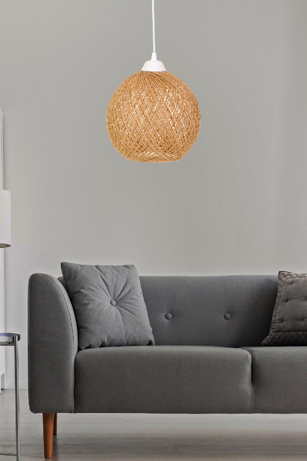 Opviq EcruLuxe Boho Jute Glow Chandelier | Opviq