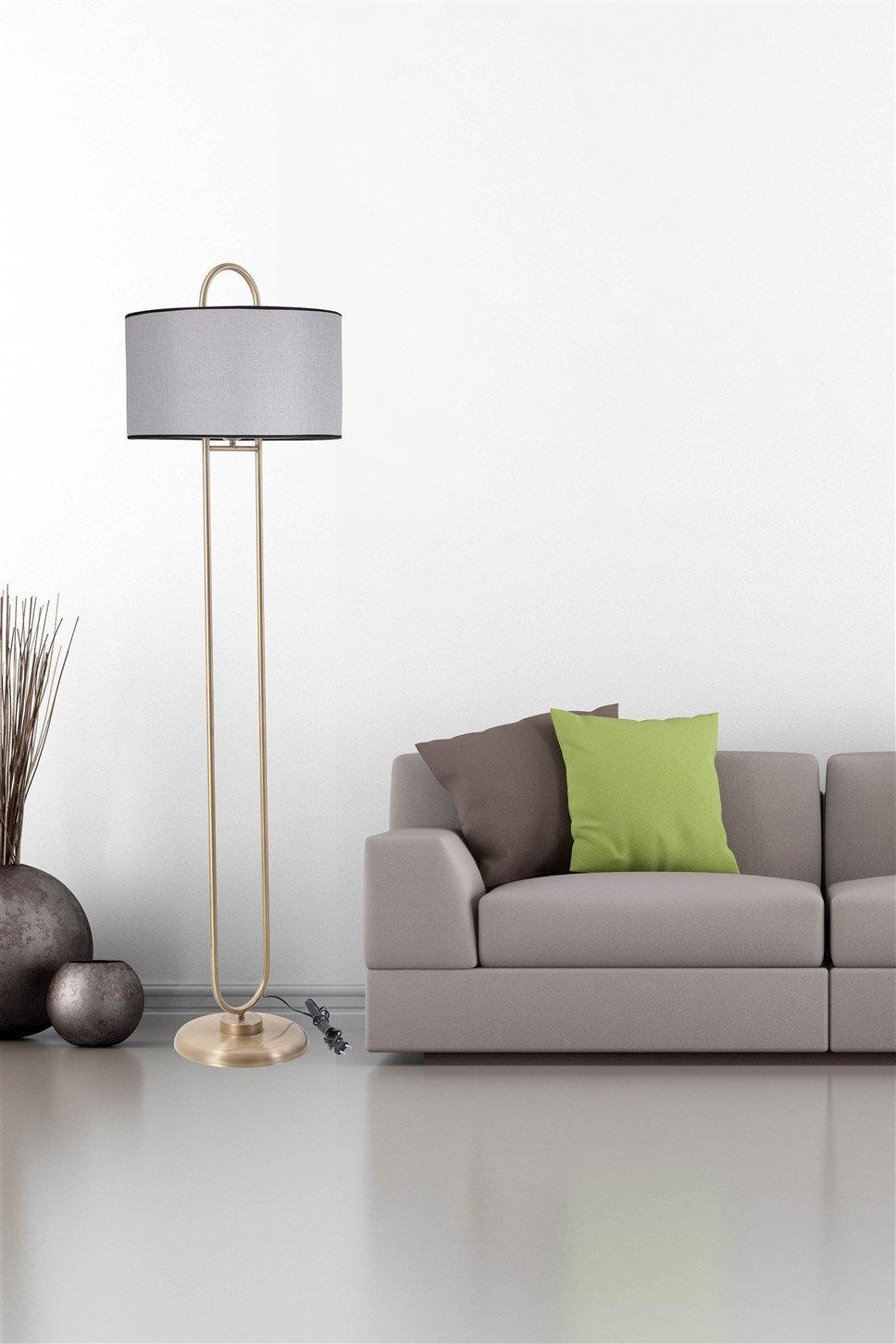 opviq Glamora Grey: Luxe Metal Glow Lamp | Opviq