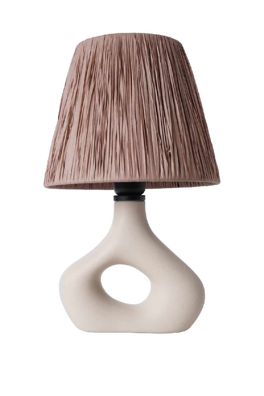 Opviq LumaCeramica: Beige Glow Table Lamp | Opviq