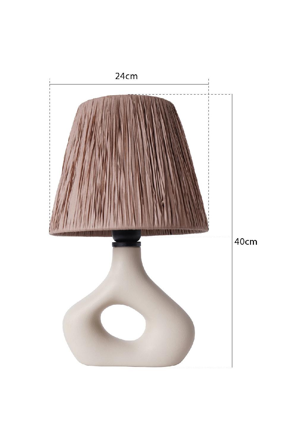 Opviq LumaCeramica: Beige Glow Table Lamp | Opviq