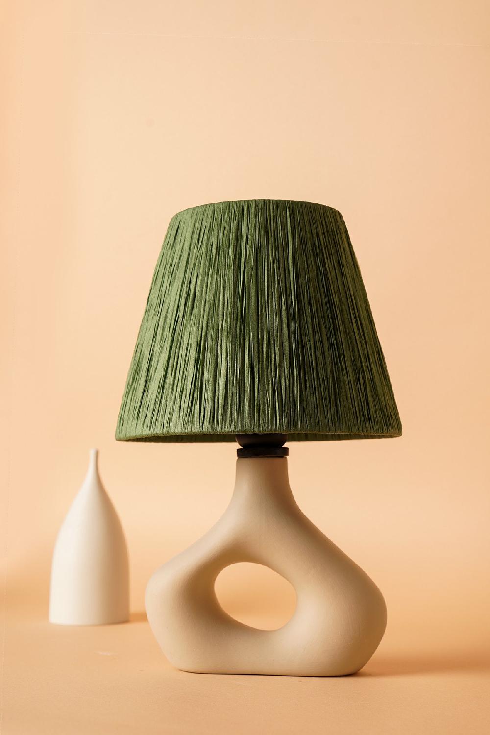 opviq LumaCeramica: Beige Glow Table Lamp | Opviq