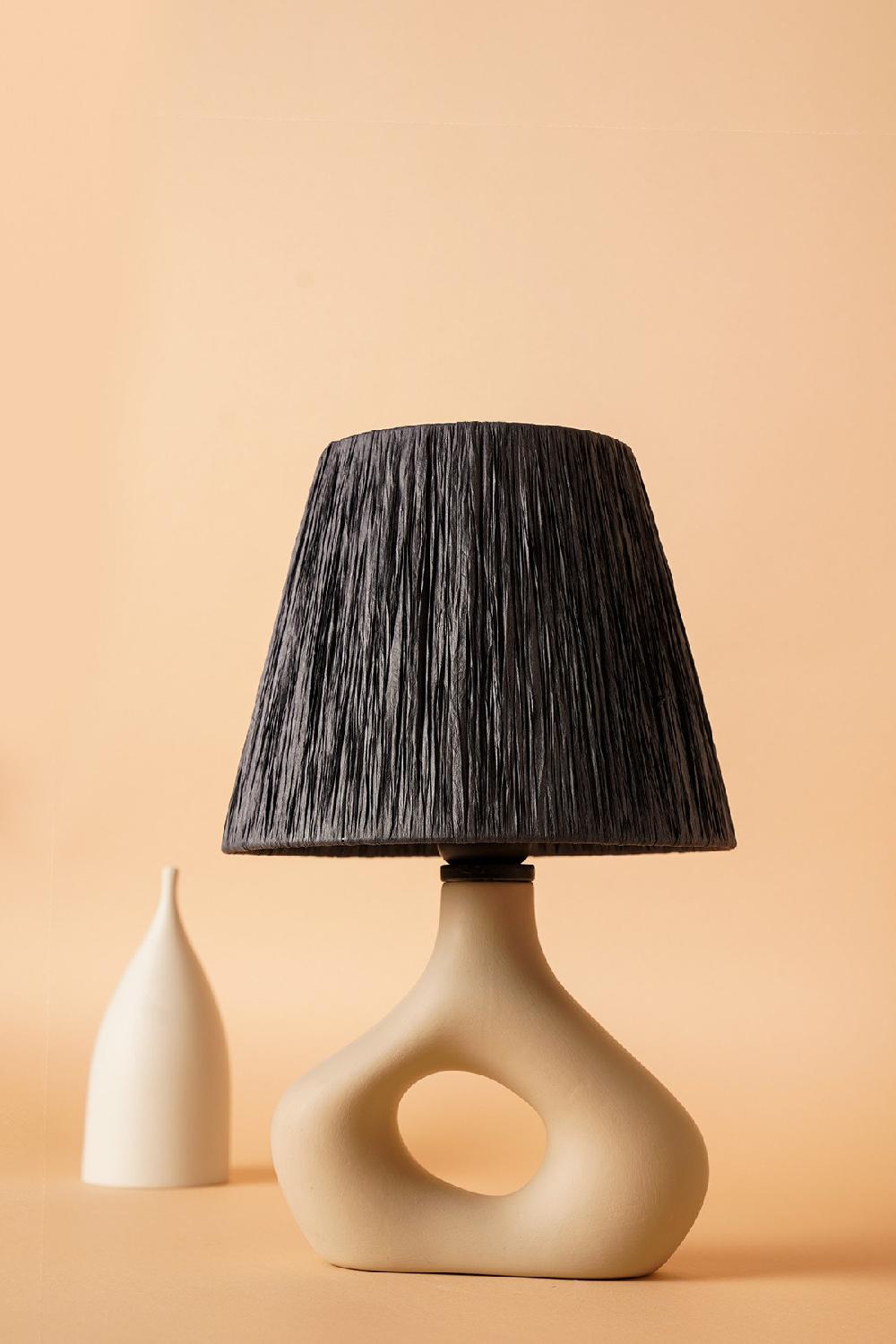 opviq LumaCeramica: Beige Glow Table Lamp | Opviq