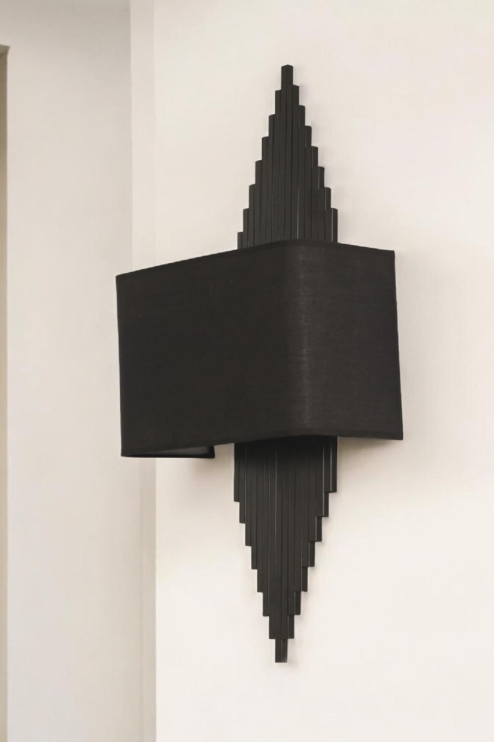 opviq LumaCraft Noir: Chic Battery Wall Lamp | Opviq
