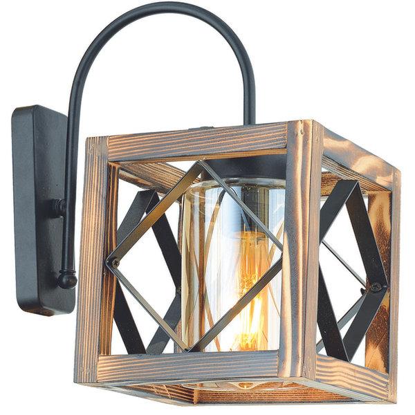 Opviq LumaCubist: Walnut Noir Elegance Lamp | Opviq