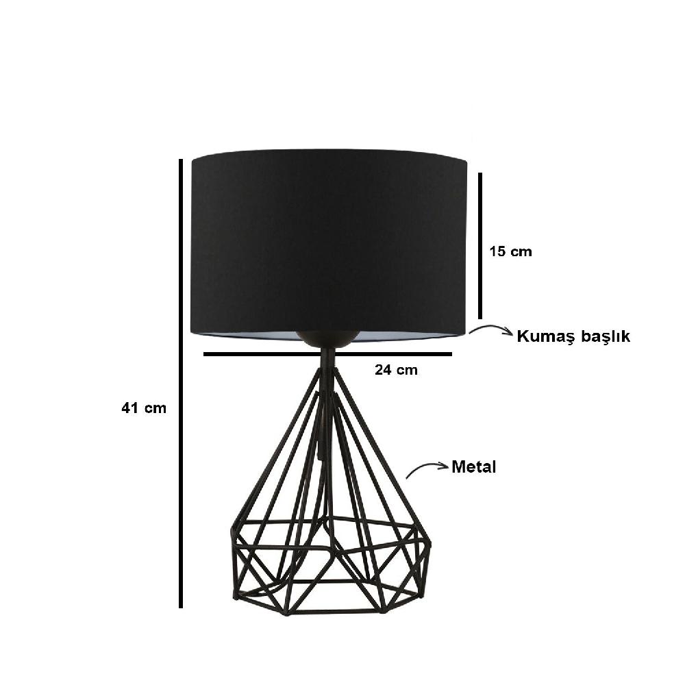 Opviq LumaNest Black Elegance Table Lamp Duo | Opviq