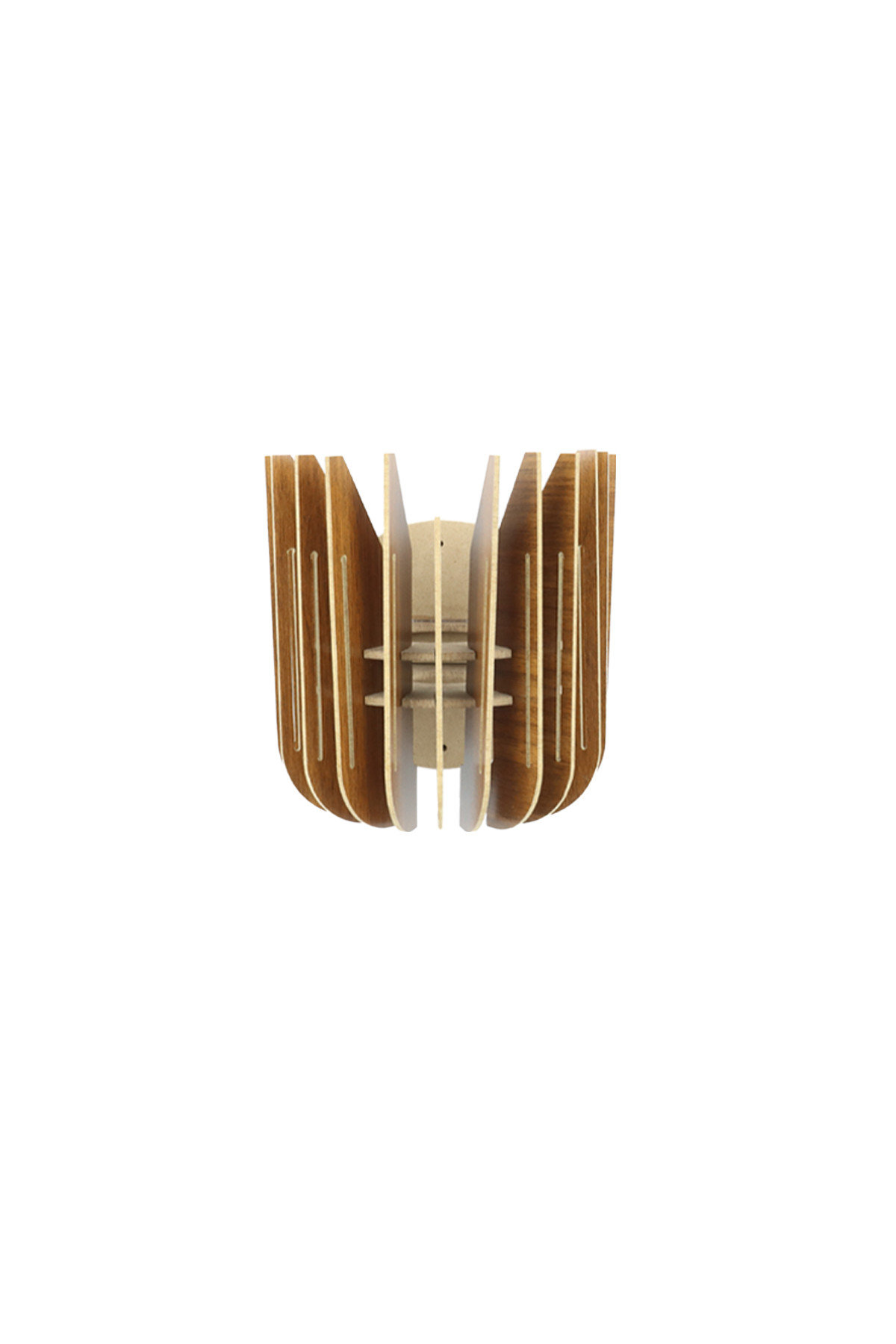 Opviq LumaTulip Walnut Glow Sconce Duo | Opviq