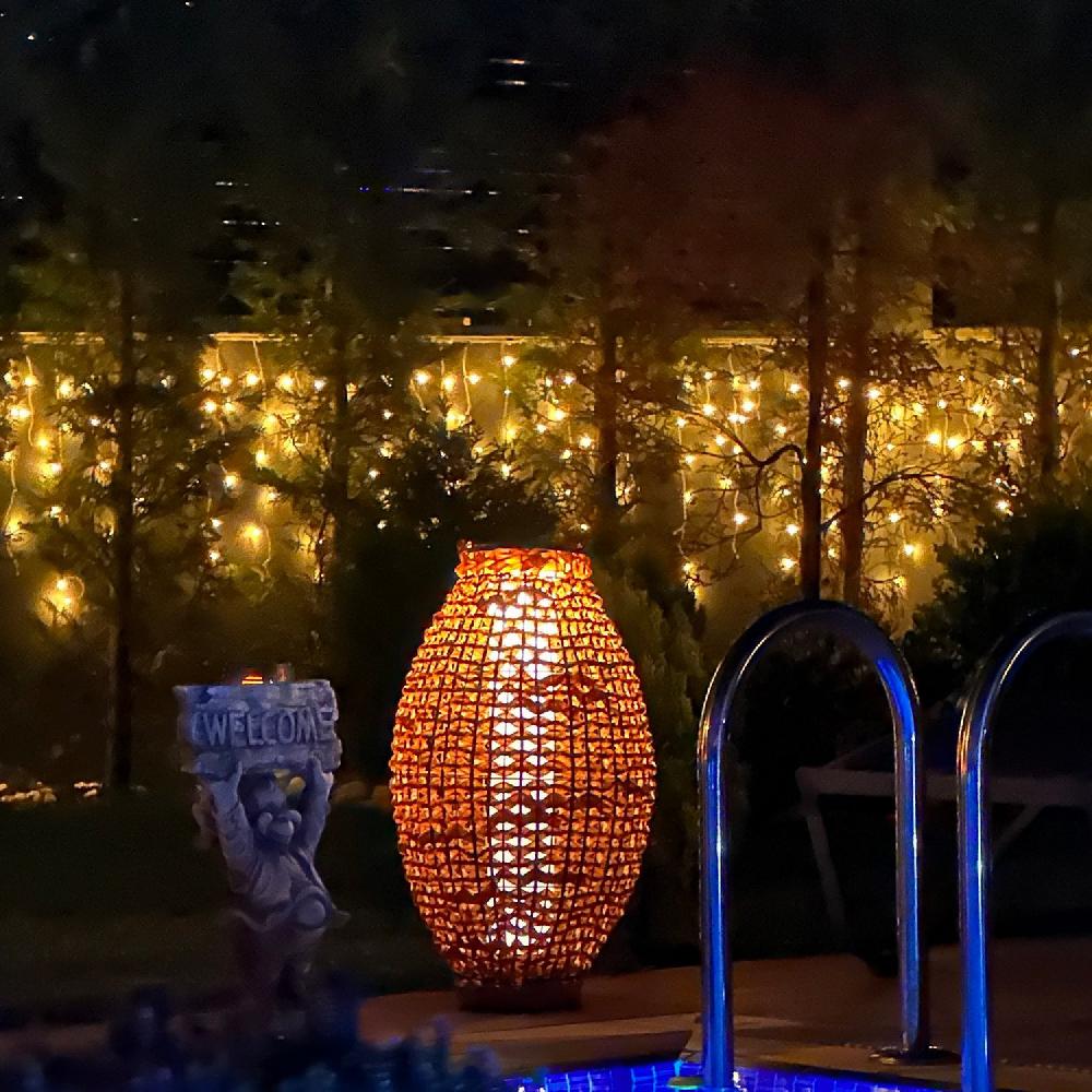 opviq LumaWick Solar Glow - Oak Essence Lamp | Opviq