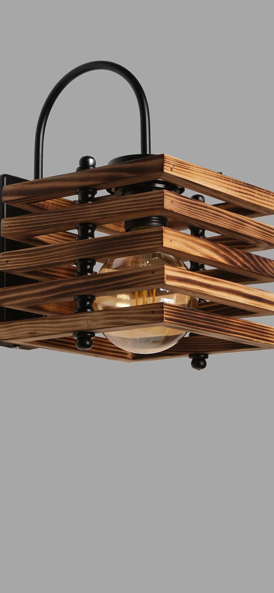 Opviq LumaWood Aura: Rustic LED Wall Light | Opviq