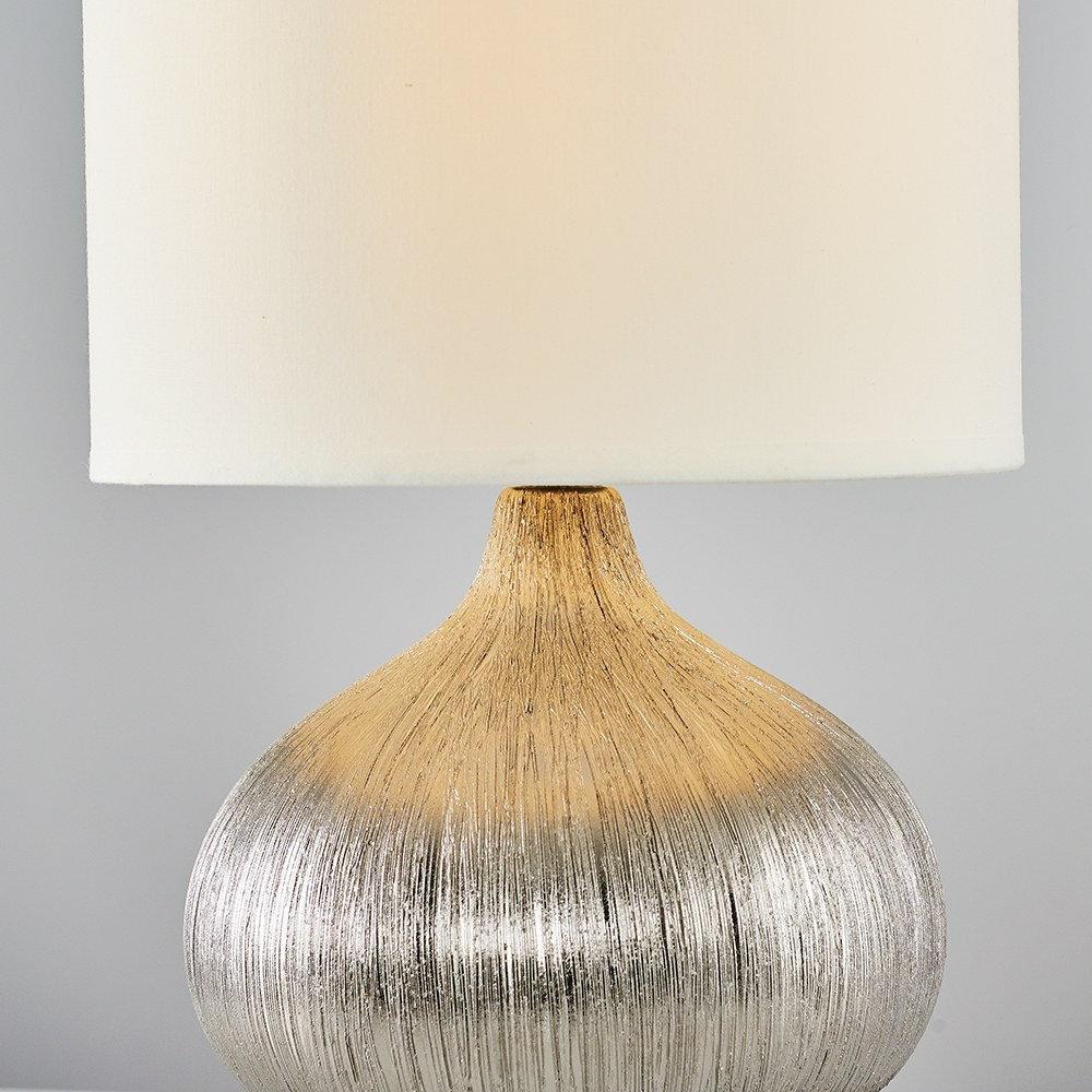 Opviq LumiAura SilverGlow Porcelain Lamp | Opviq