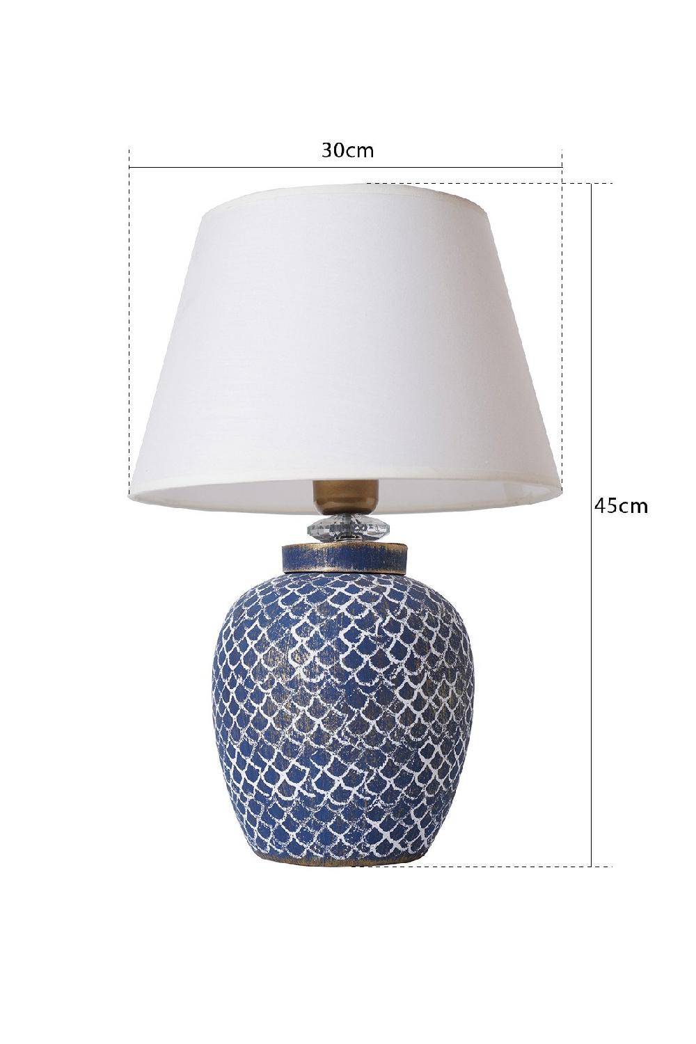 Opviq LumiCeram BlueGlow Table Lamp | Opviq