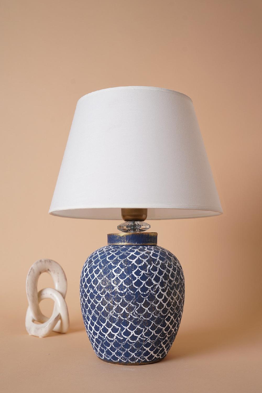 opviq LumiCeram BlueGlow Table Lamp | Opviq