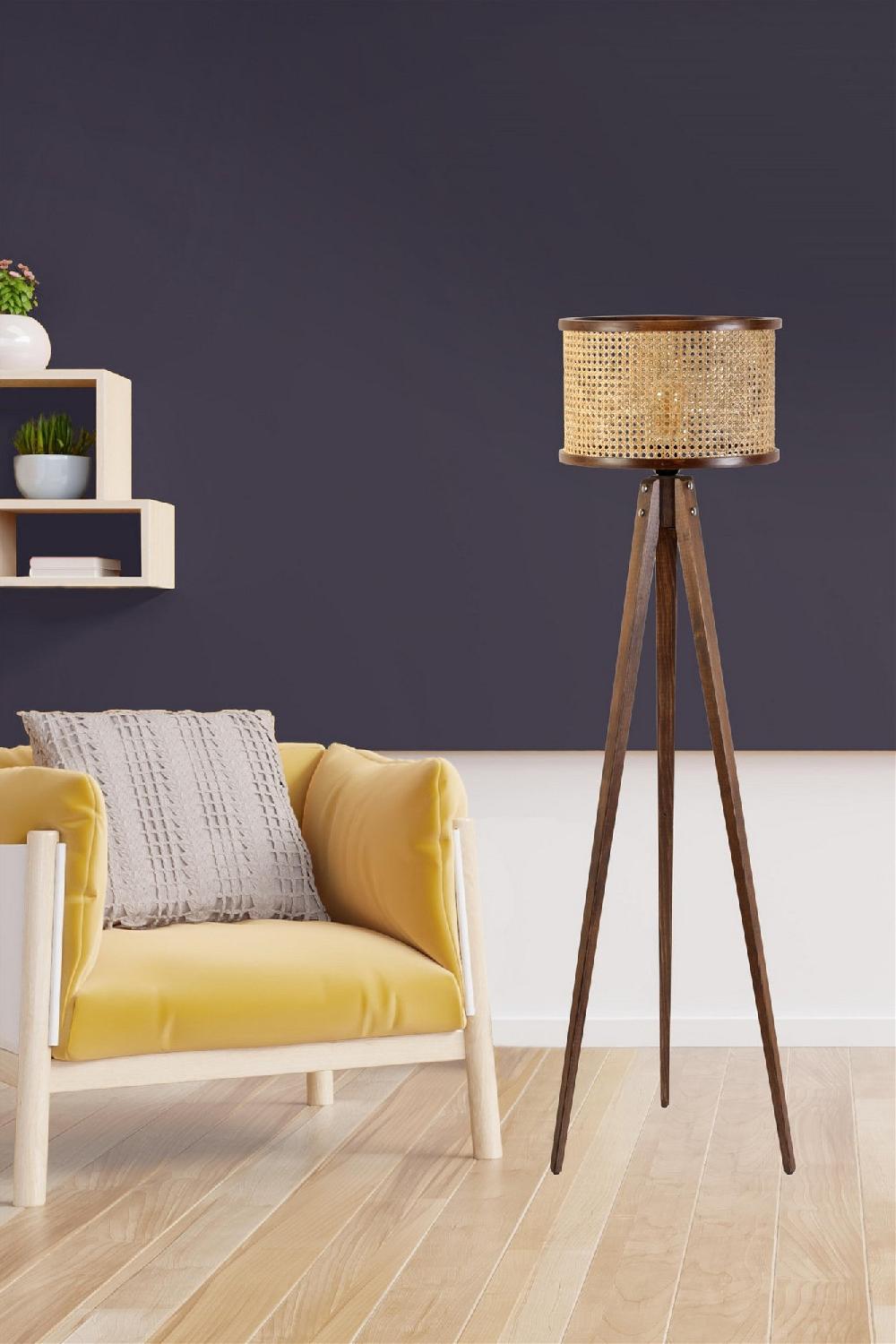 opviq LumiCraft Rattan Walnut Glow Lamp | Opviq