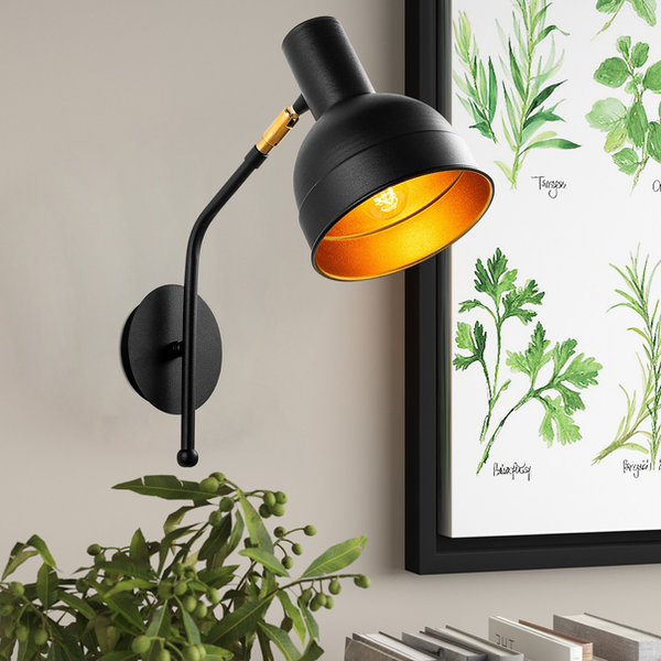 Opviq LumiForge Black Industrial Wall Sconce | Opviq