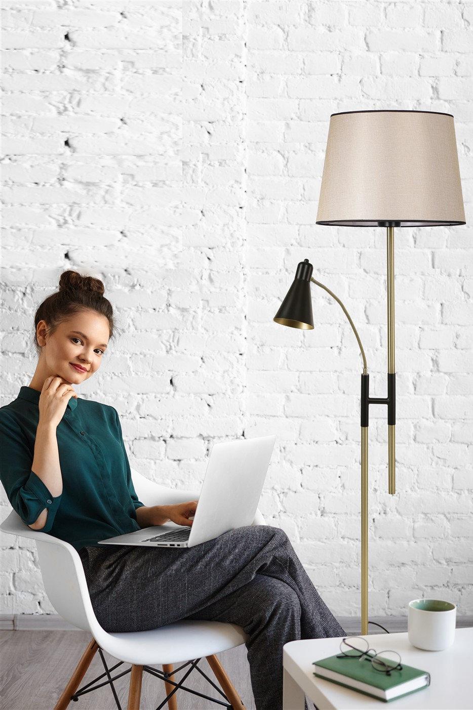 Opviq LumiGlam WickerGlow Floor Lamp | Opviq