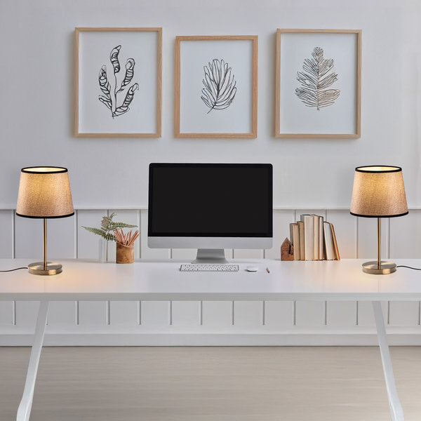 Opviq Luminara Duo: Antique Elegance Lamp Set | Opviq