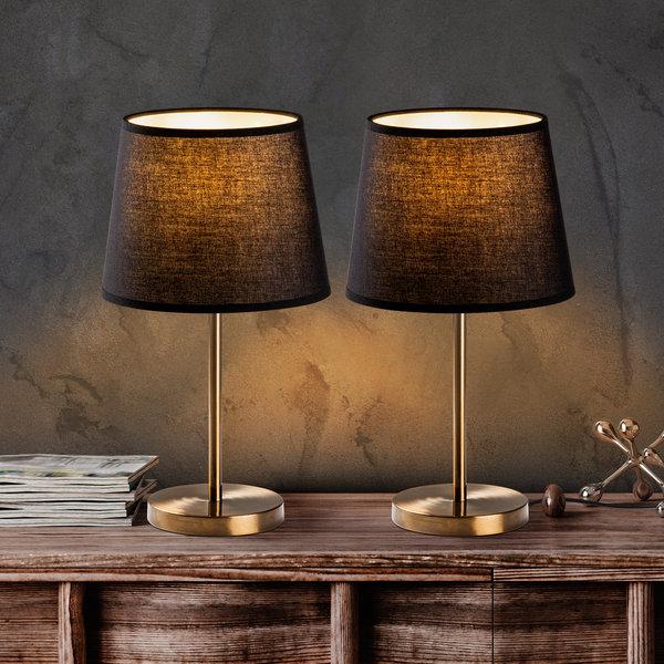 opviq Luminara Duo: Antique Elegance Lamp Set | Opviq
