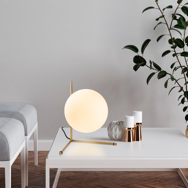 Opviq Luminara Glint: Sleek Metal Table Lamp | Opviq