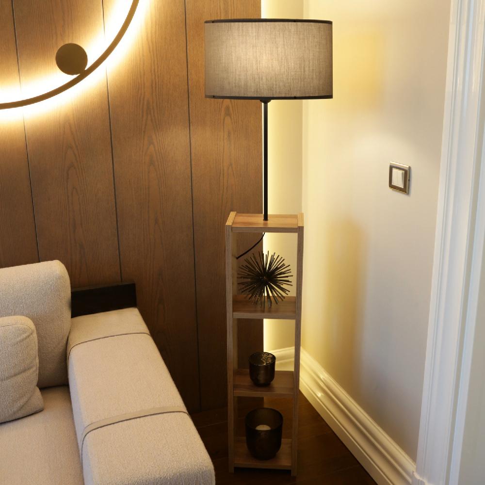 opviq Luminara Nordic WoodBeam Floor Lamp | Opviq