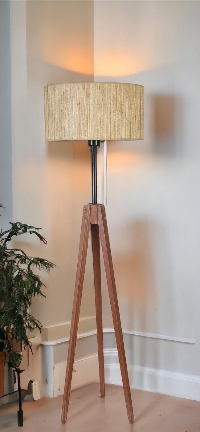 Opviq Luminara OakWalnut Elegance Floor Lamp | Opviq