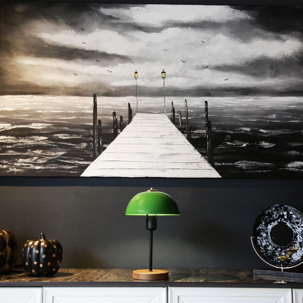 Opviq Luminara Verde: Modern Metal Glow Lamp | Opviq