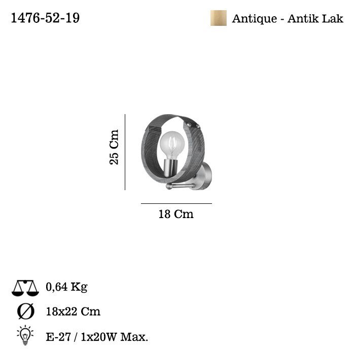 Opviq Luminara WoodMetal Wall Glow | Opviq