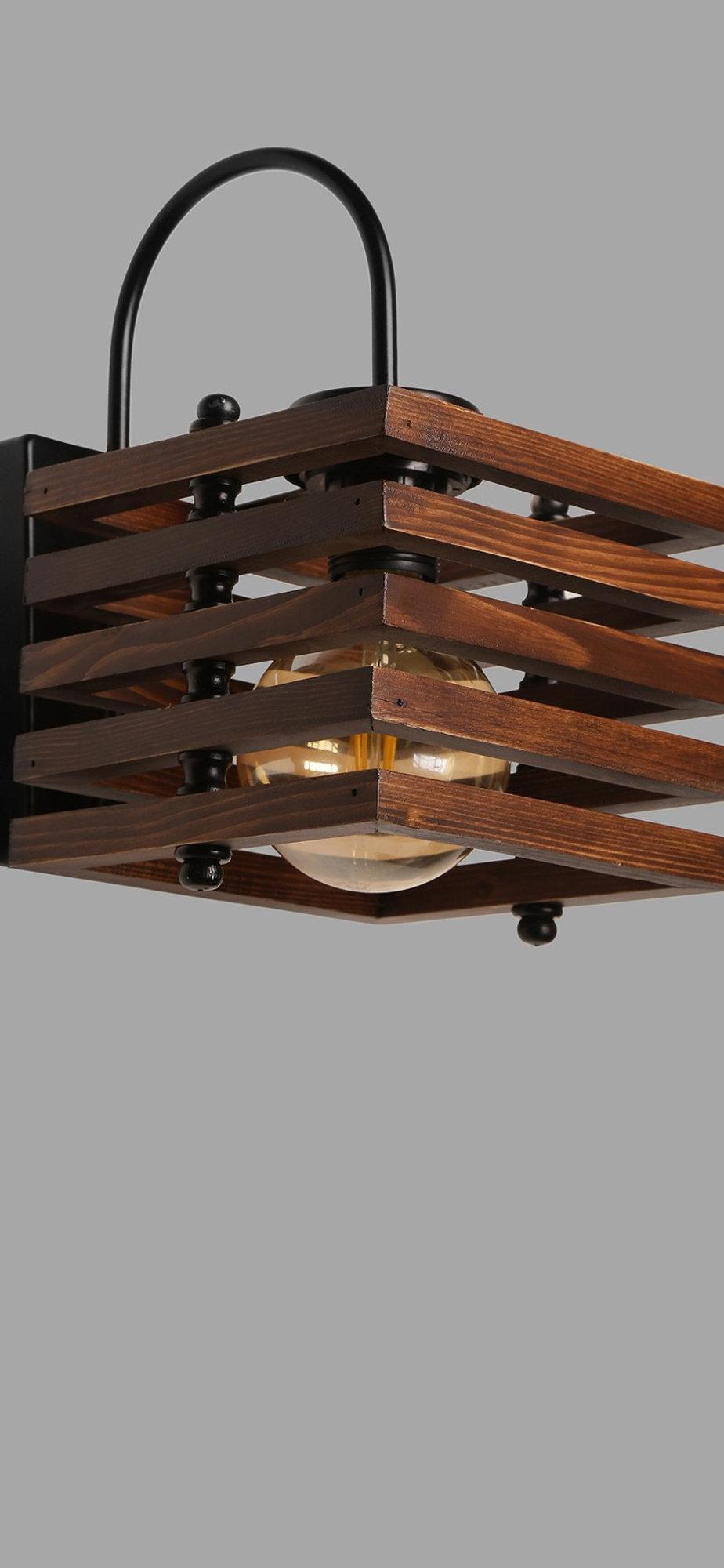 Opviq LuminaWooden: Walnut Glow Wall Lamp | Opviq