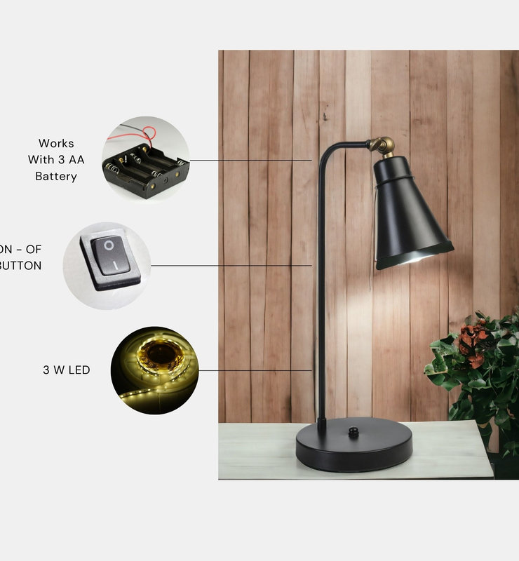 Opviq Luminex Aura: Chic Black Metal Lamp | Opviq