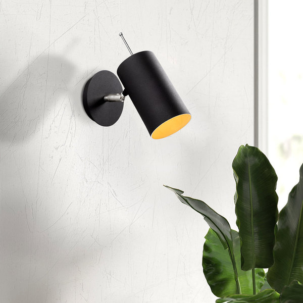 opviq LumiNex Black & Nickel Wall Sconce | Opviq