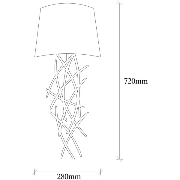 Opviq Luminex Forge: Black Iron Elegance Lamp | Opviq