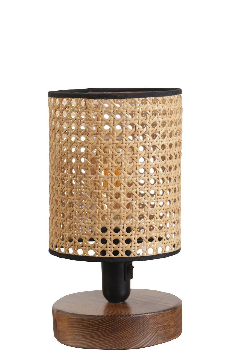 opviq LumiNook Walnut Wicker Glow Lamp | Opviq