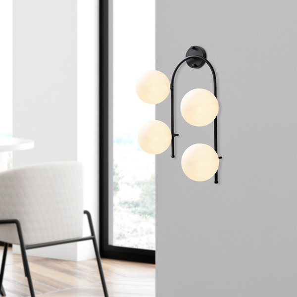 Opviq LuminoVibe: Noir & Cream Elegance Lamp | Opviq