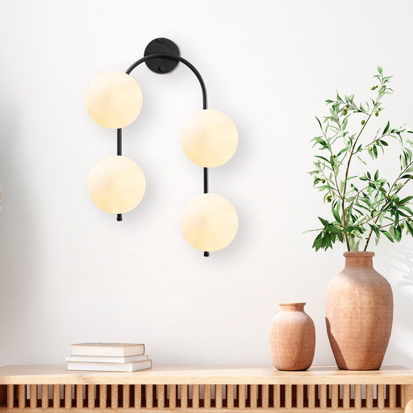 opviq LuminoVibe: Noir & Cream Elegance Lamp | Opviq