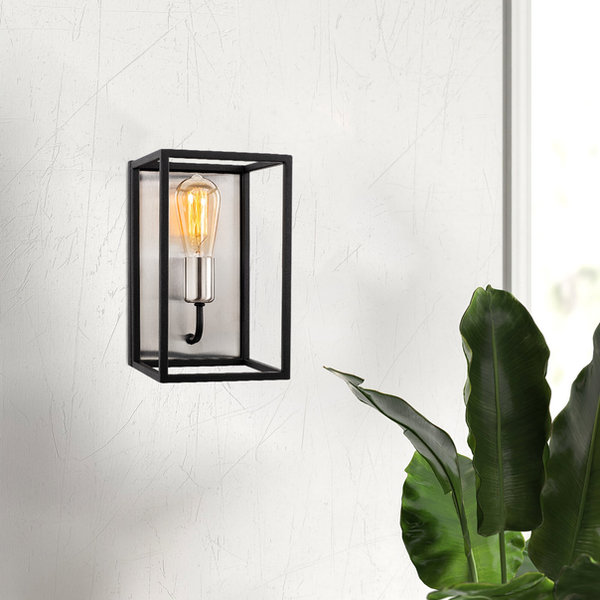 opviq LumiNox Black Metal Wall Sconce | Opviq