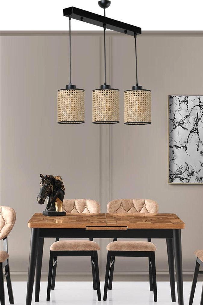 opviq LumiRattan Boho Chandelier Elegance | Opviq