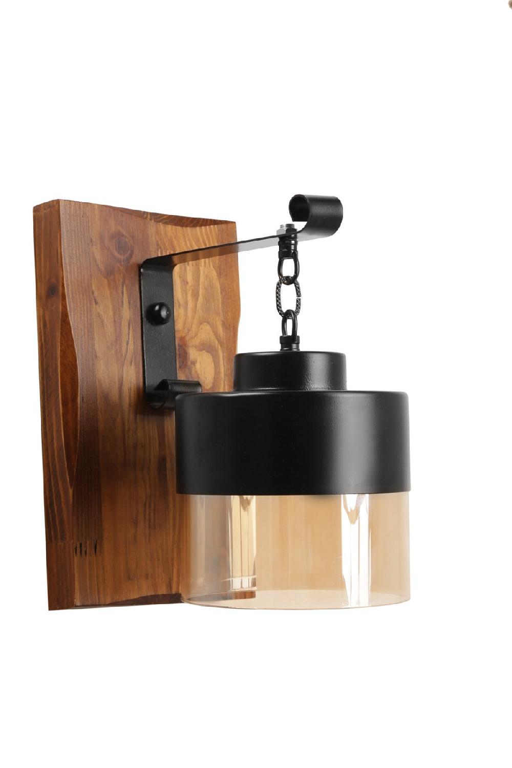 Opviq LumiWooden Aura: Walnut Glow Wall Lamp | Opviq