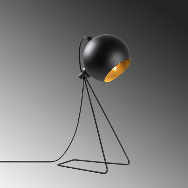 Opviq LumoCraft Noir: Chic Metal Table Lamp | Opviq