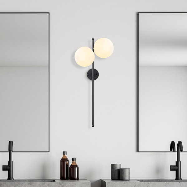 opviq LumoCraft Noir & Cream Wall Sconce | Opviq