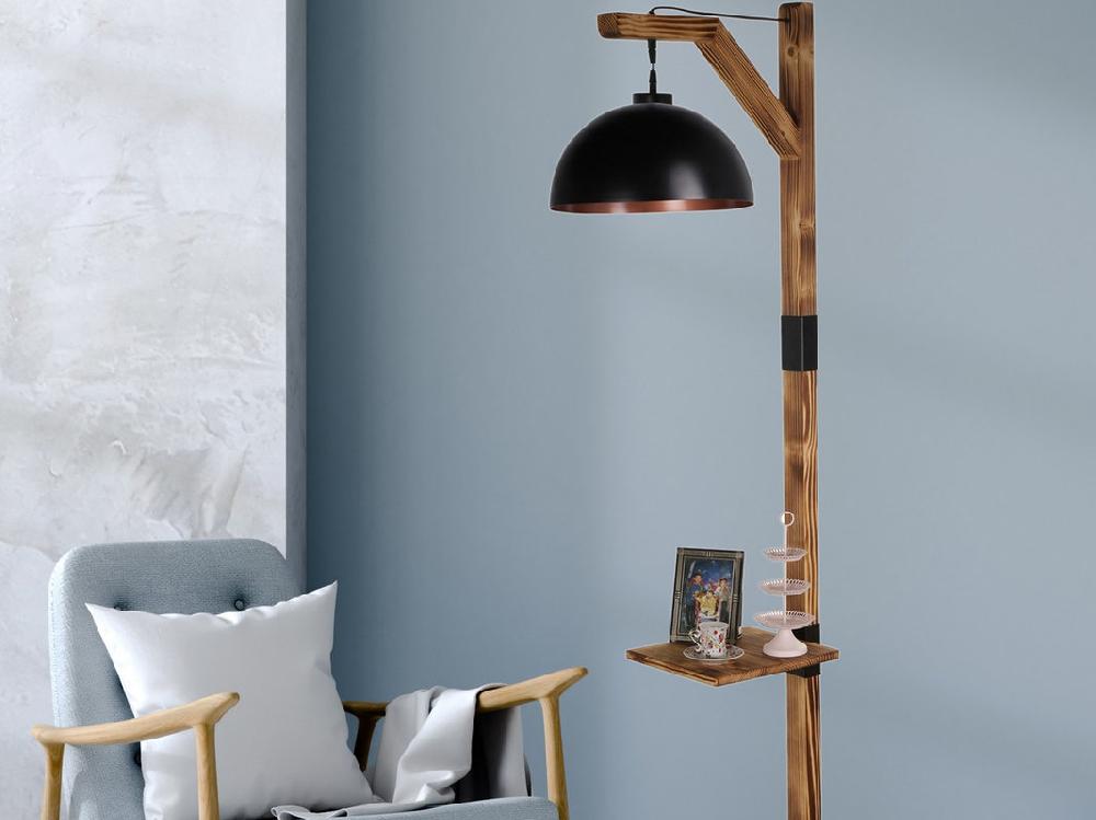 opviq Lumoshelf Blackwood Floor Lamp 185 cm | Opviq