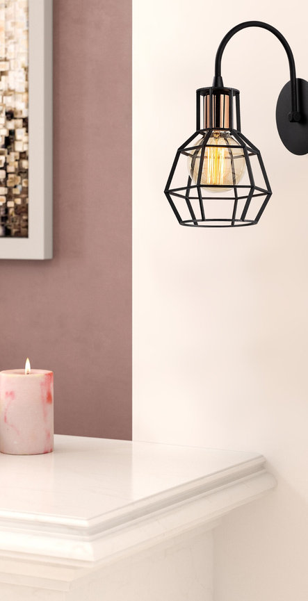 opviq Lumosphere Black & Bronze Wall Lamp | Opviq