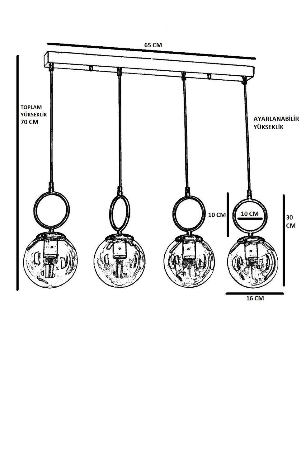 Opviq LumoSphere Black Metal Chandelier | Opviq