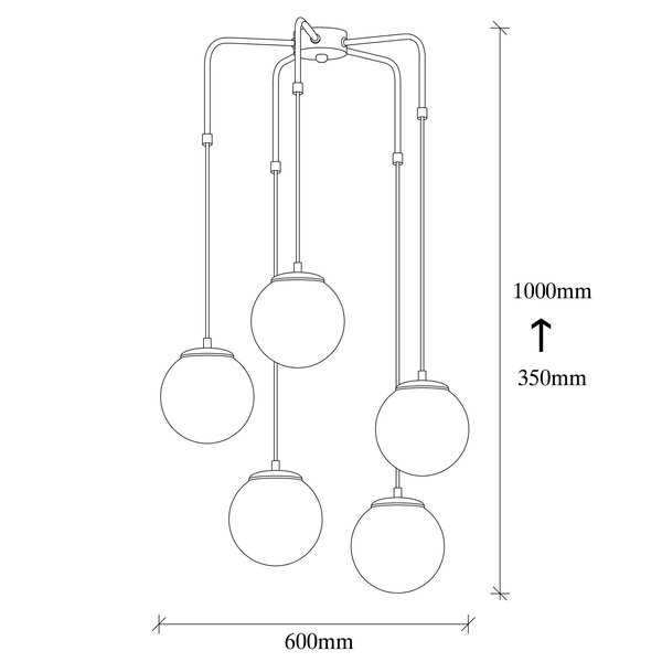 Opviq Lumosphere Noir & Blanc Chandelier | Opviq